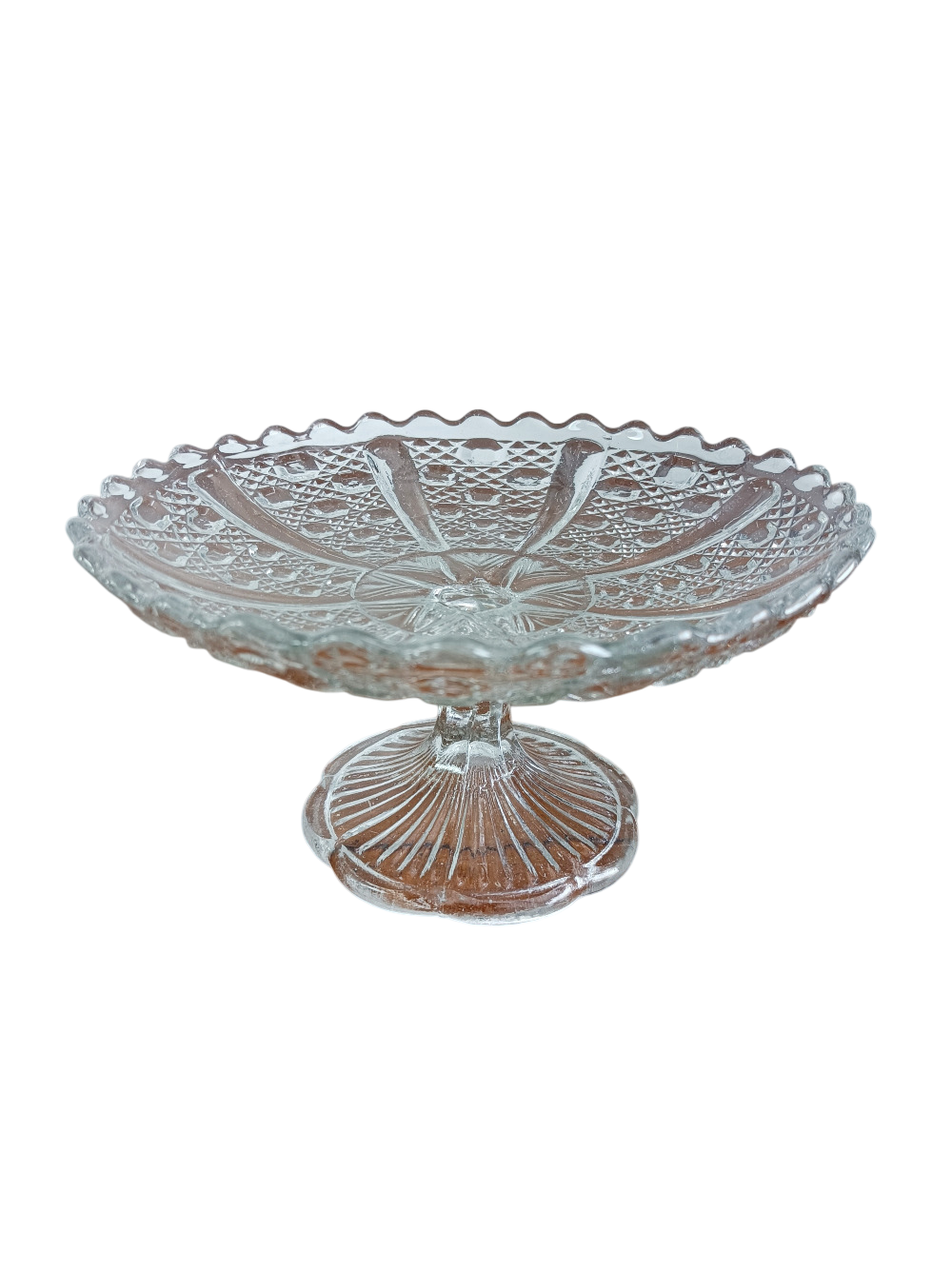 Coupe à fruits sur pied en verre