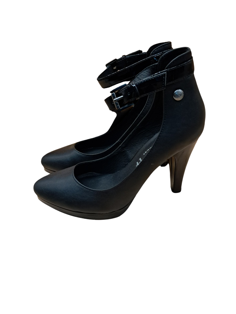 Chaussures à talons LES PETITES BOMBES en cuir noir, pointure 39