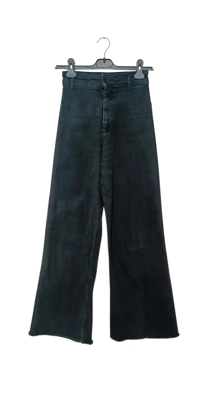 Jeans évasés Zara THE MARINE STRAIGHT, taille 34, noir