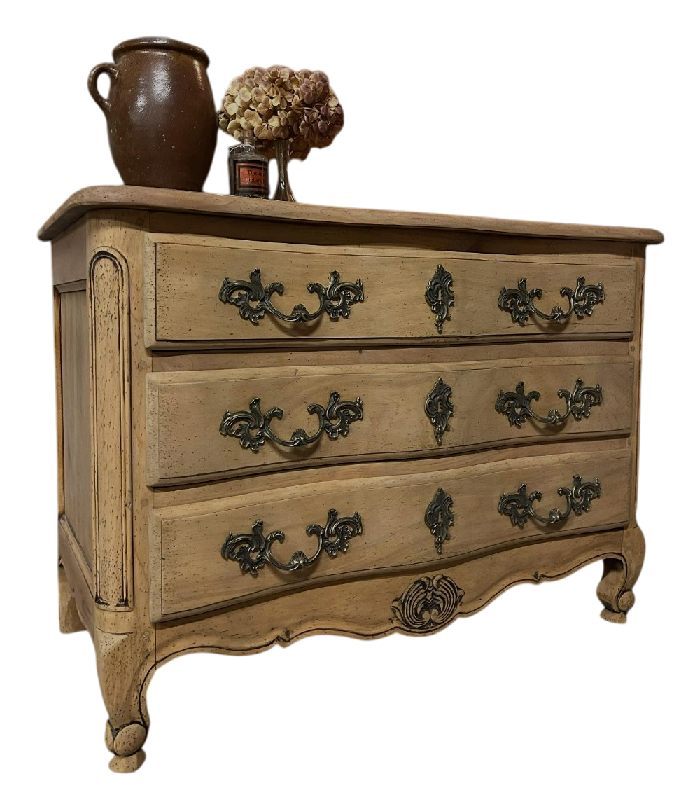 Commode Louis XV Authentique en Hêtre Massif Restaurée et Patinée (107 cm)
