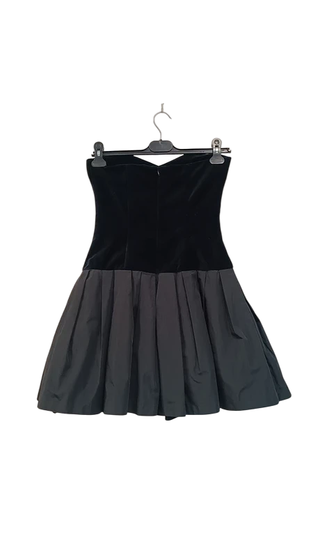 Robe bustier ASOS en velours noir S