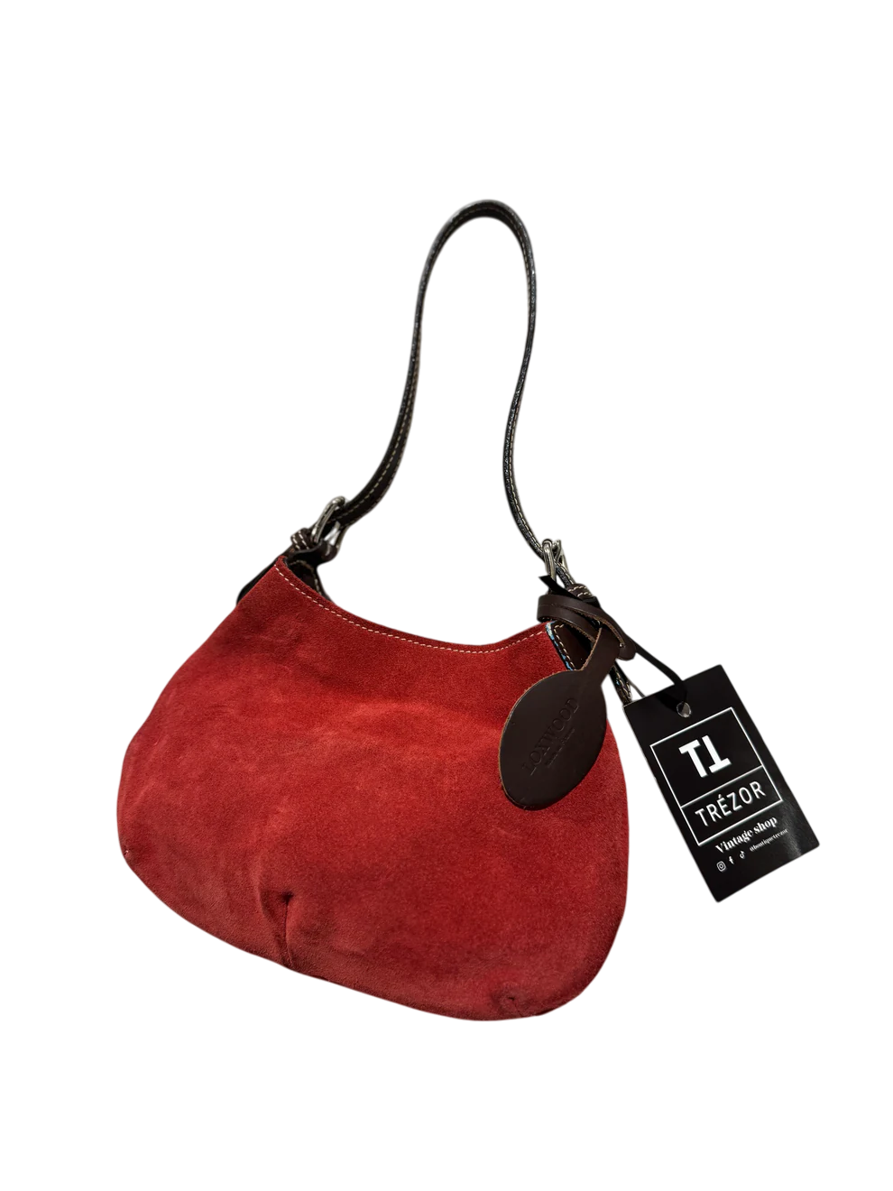 Sac à main en suède rouge Loxwood en cuir