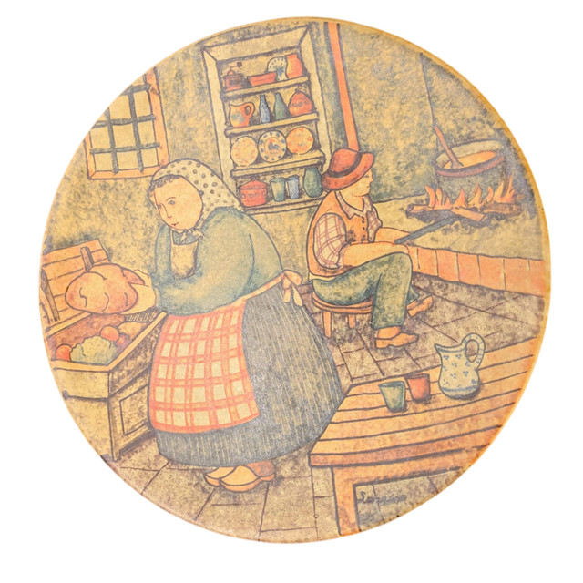 Plat peint à la main - artiste Lazarro