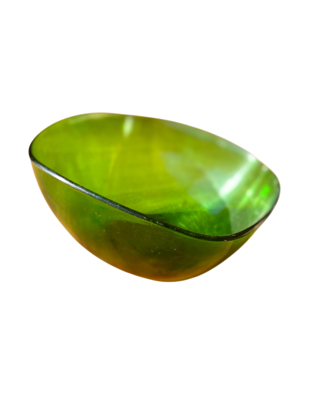 Saladier en verre vert