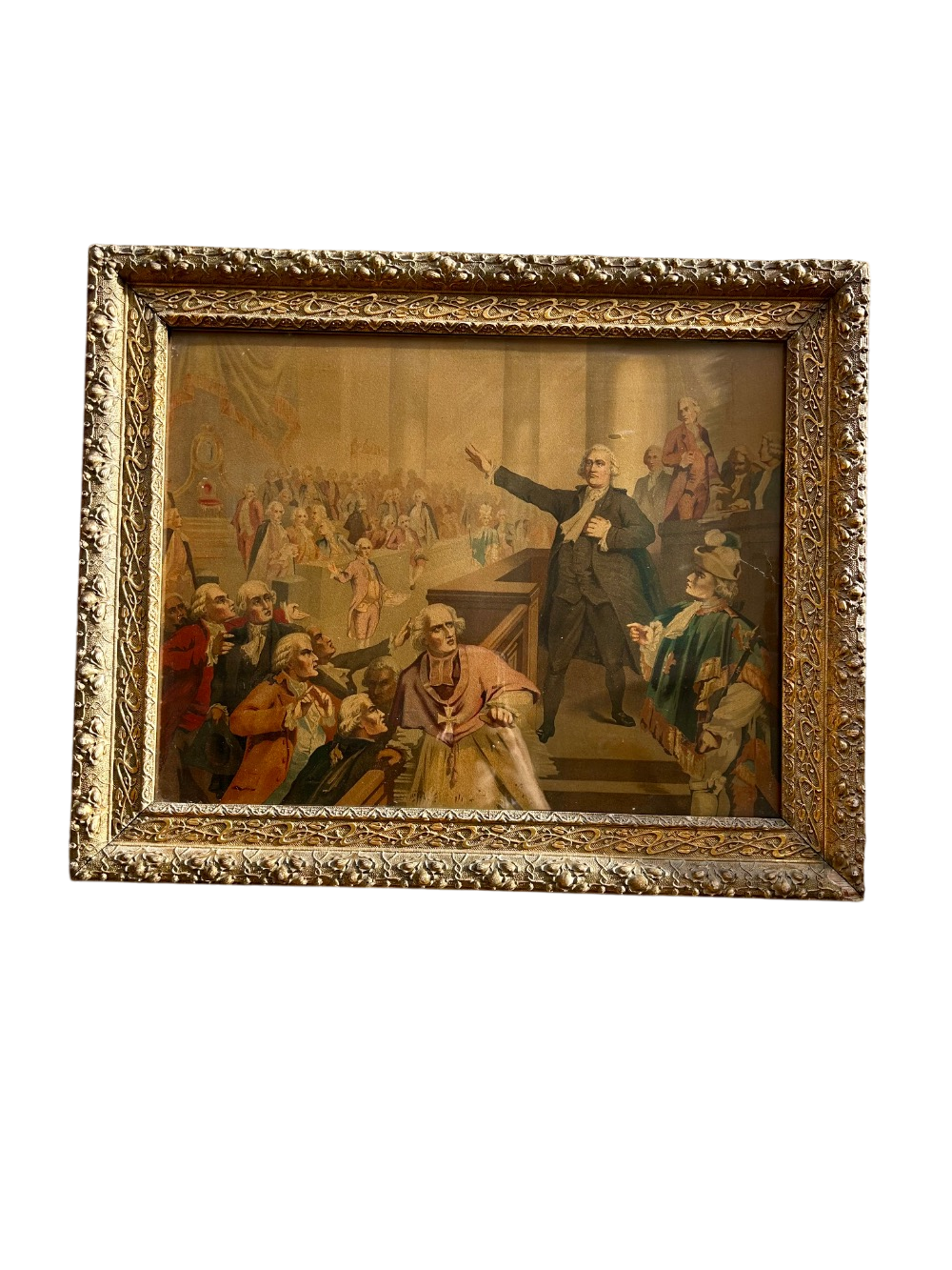 Tableau ancien avec cadre doré