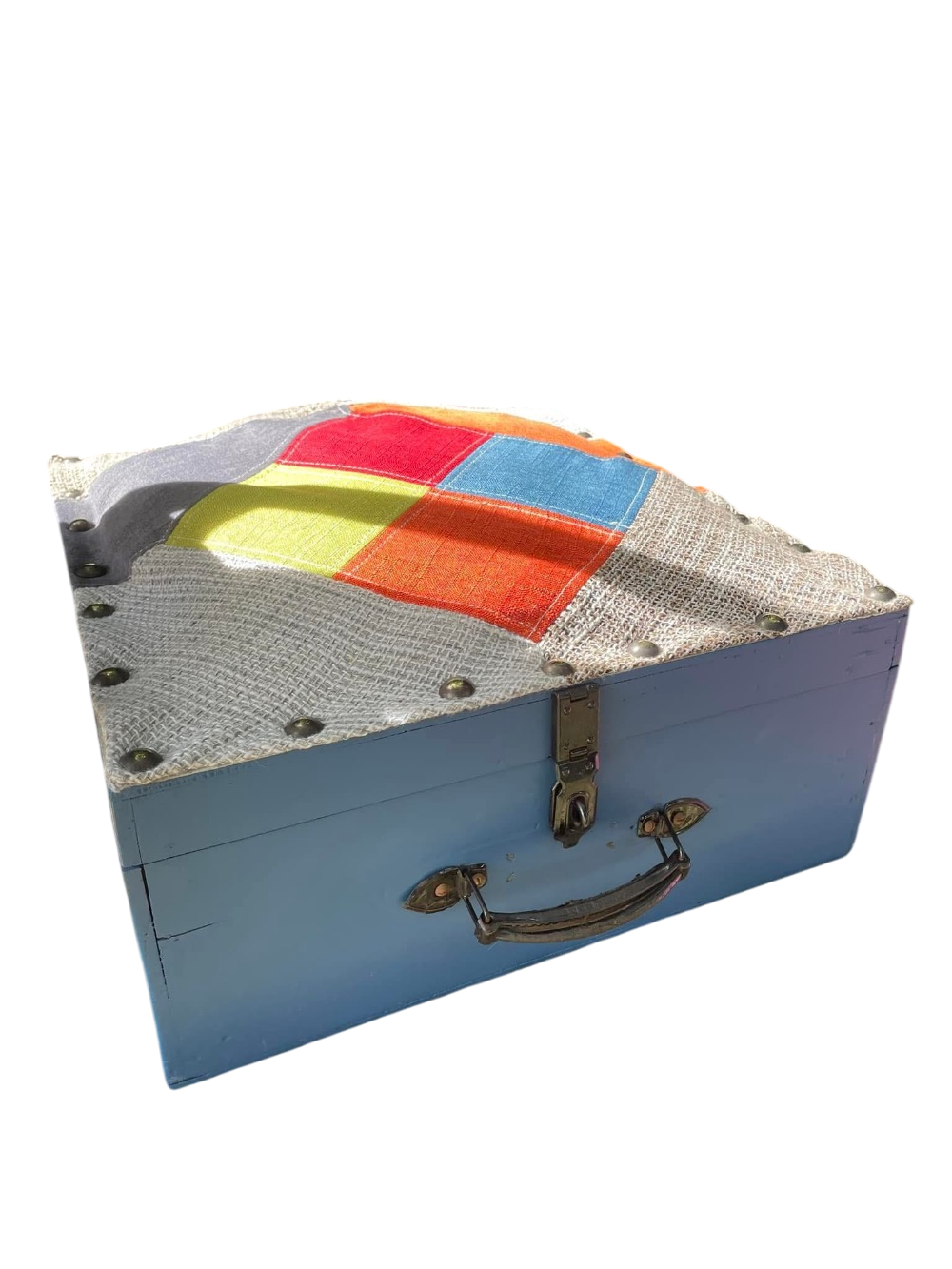 Coffre de rangement vintage en bois