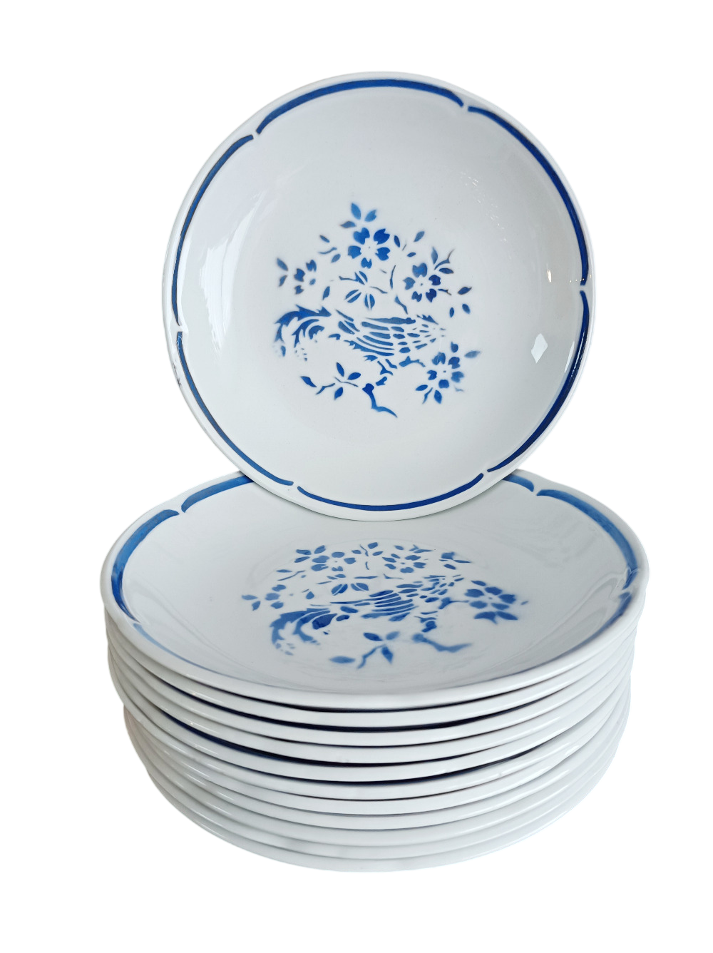 Lot de 12 assiettes creuses Moulin des loups, Alain