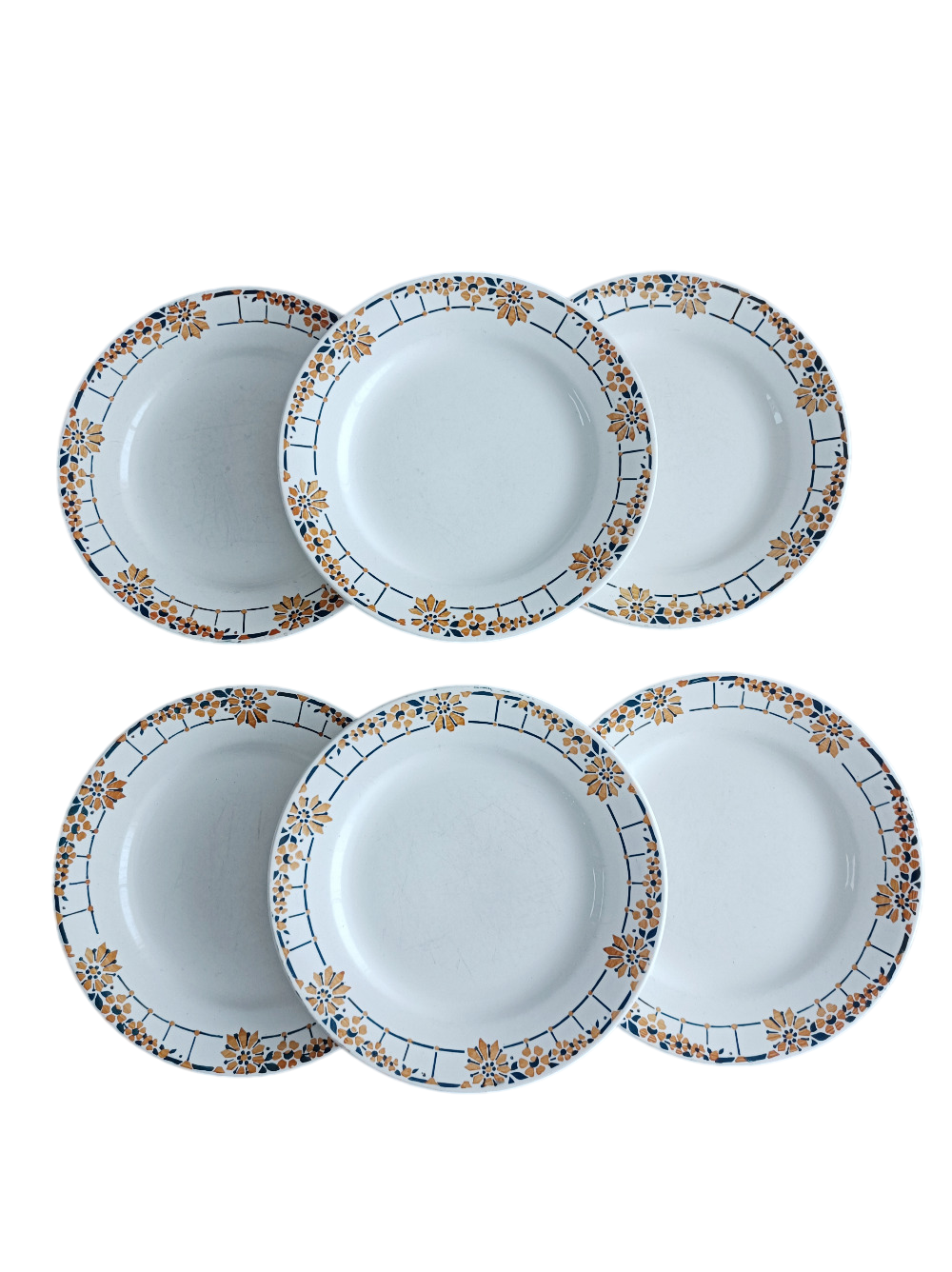 Lot de 6 assiettes plates Ceranord