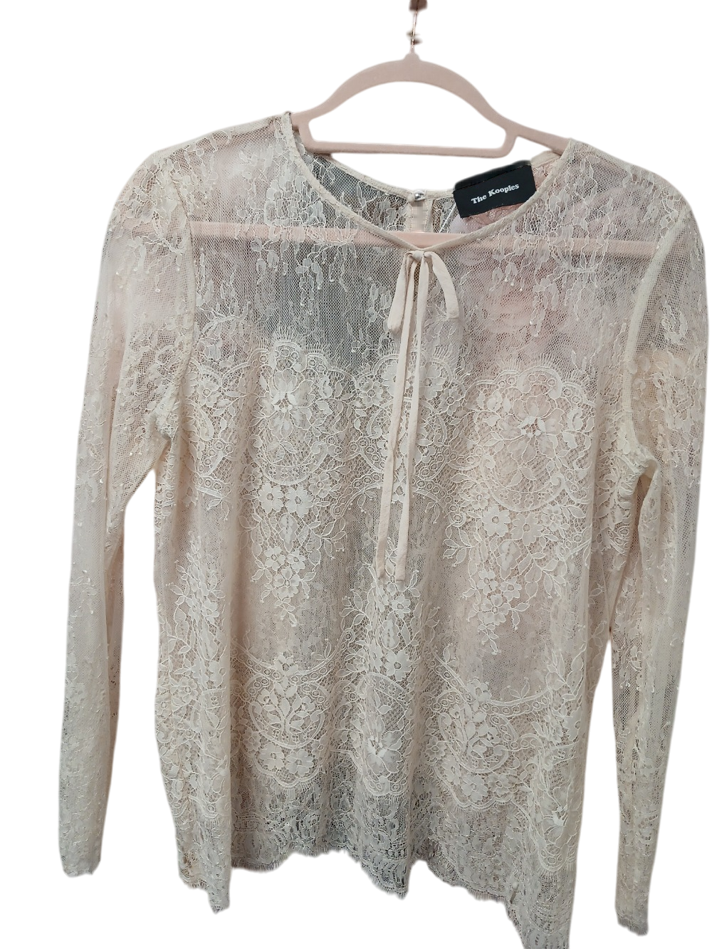 Blouse en dentelle beige The Kooples