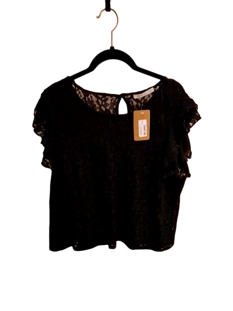 T-shirt en dentelle noir, taille XXL