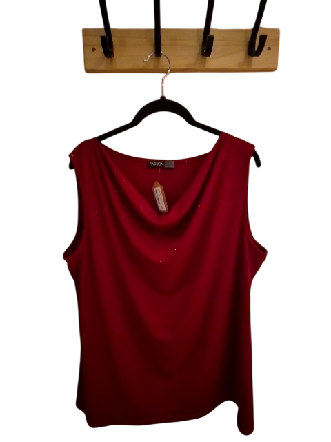 Haut Fashion Plus Rouge Taille 50