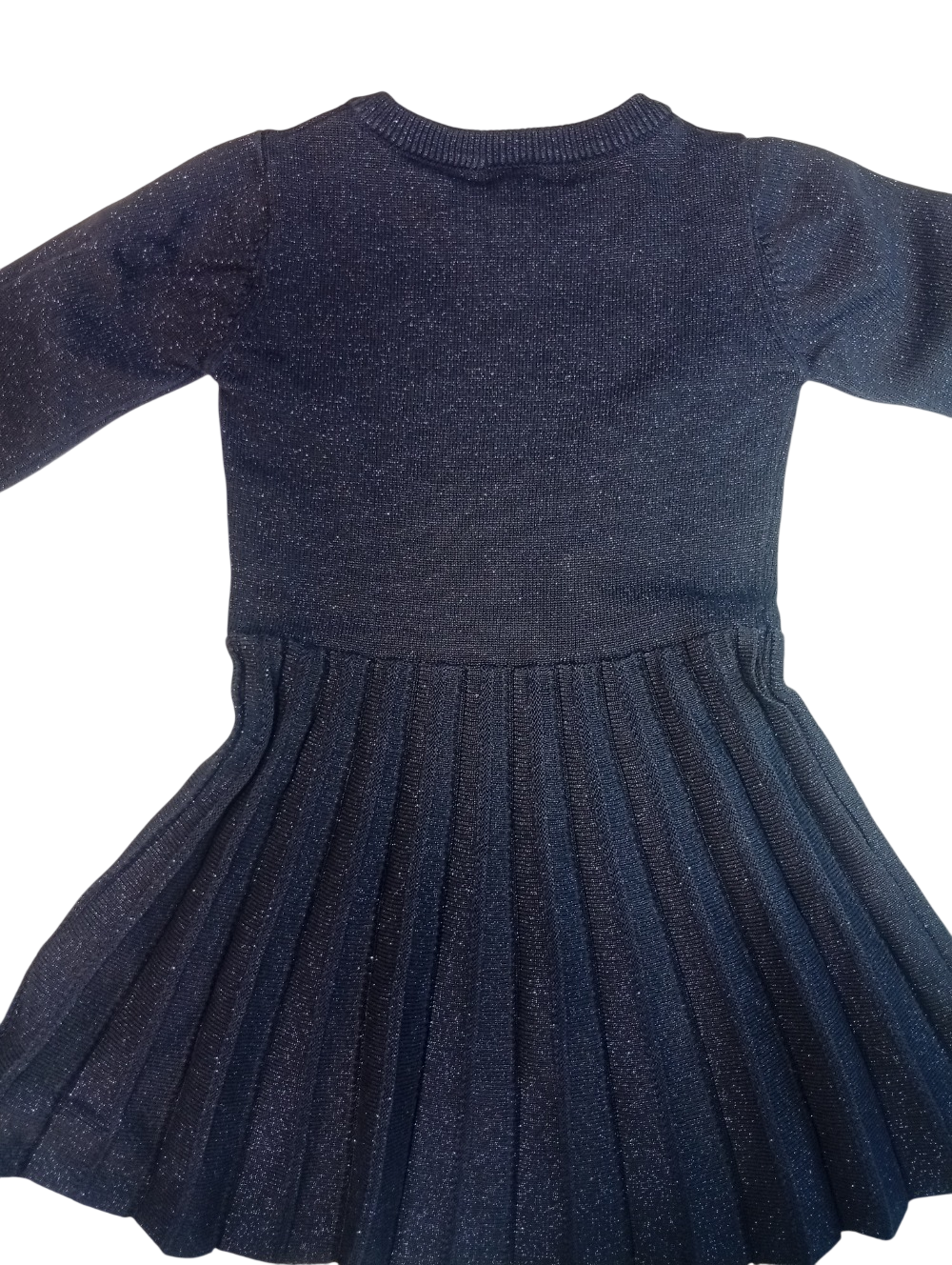 Robe à manches longues en coton navy