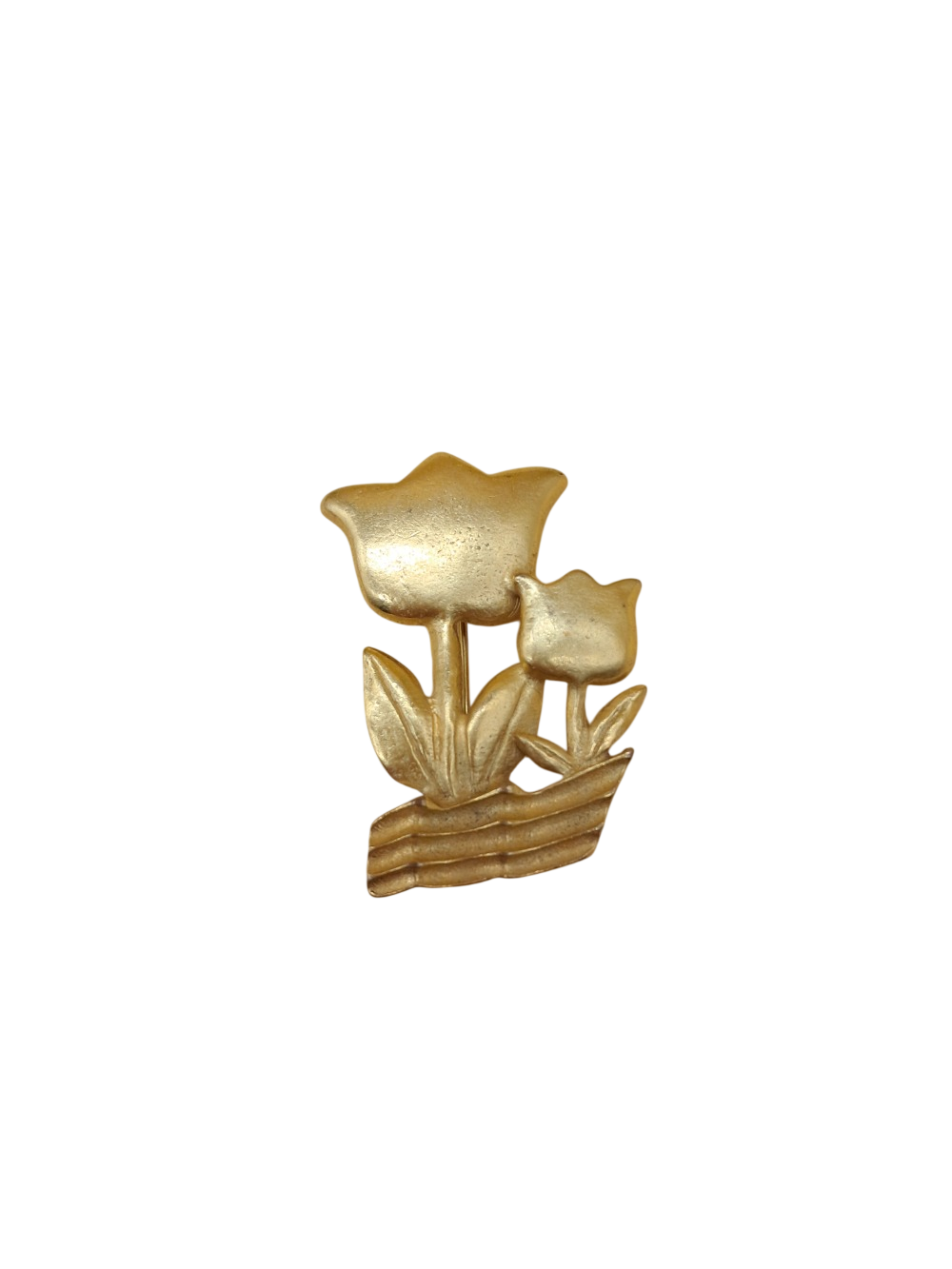 Bijou en métal doré - fleurs