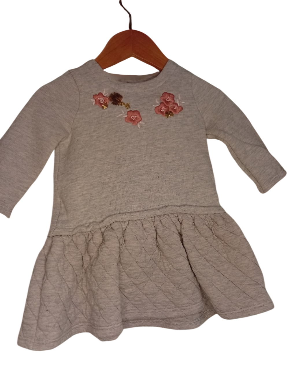 Robe petit Bateau grise, taille 12 mois