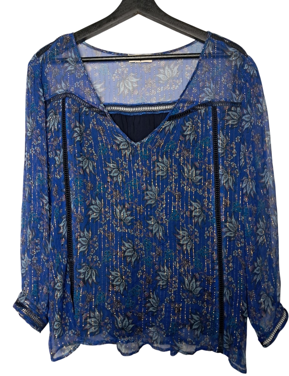 Haut ba&sh en viscose bleu