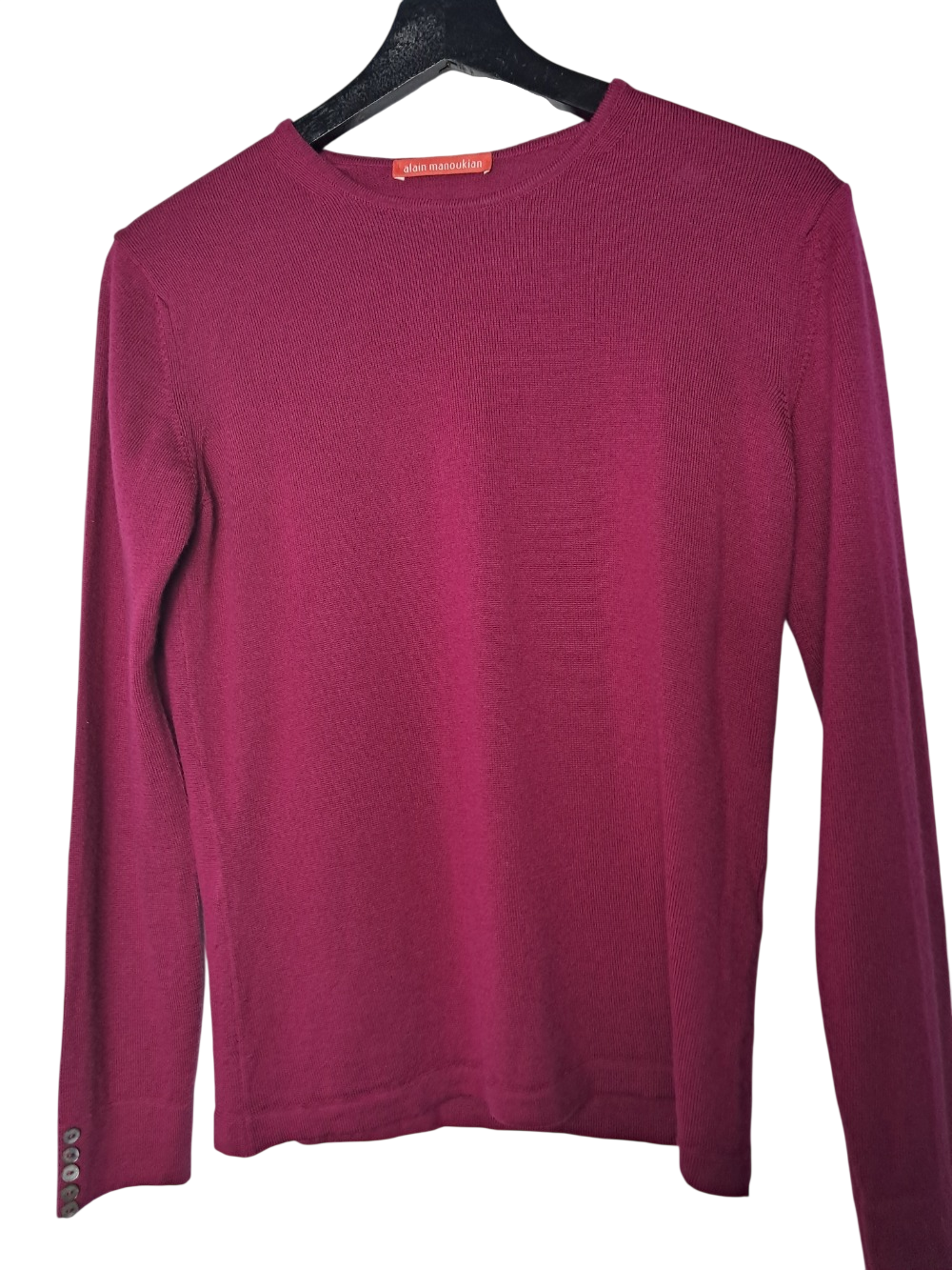 Pull prune en pure laine vierge
