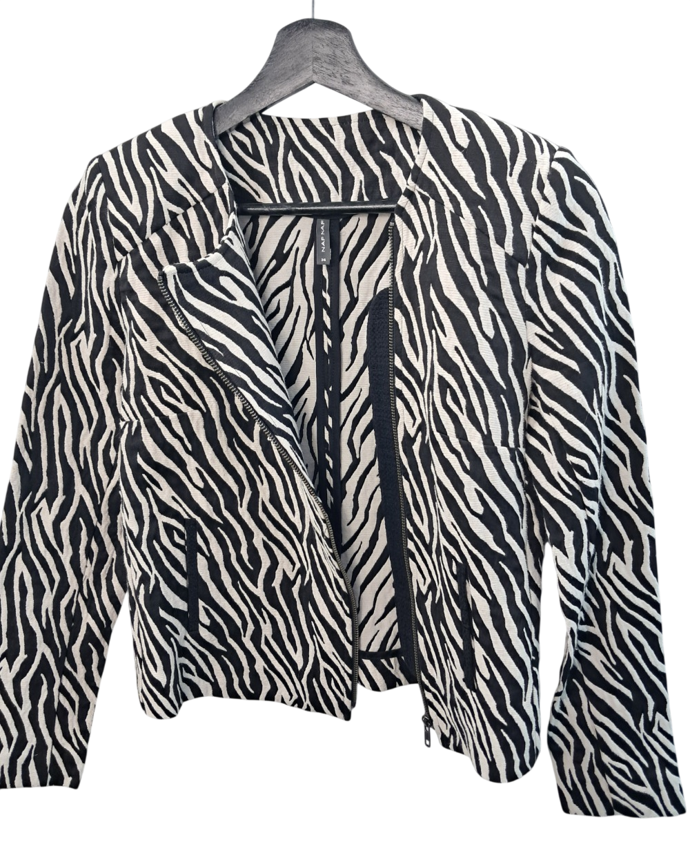 Veste à motif zèbre NAF NAF