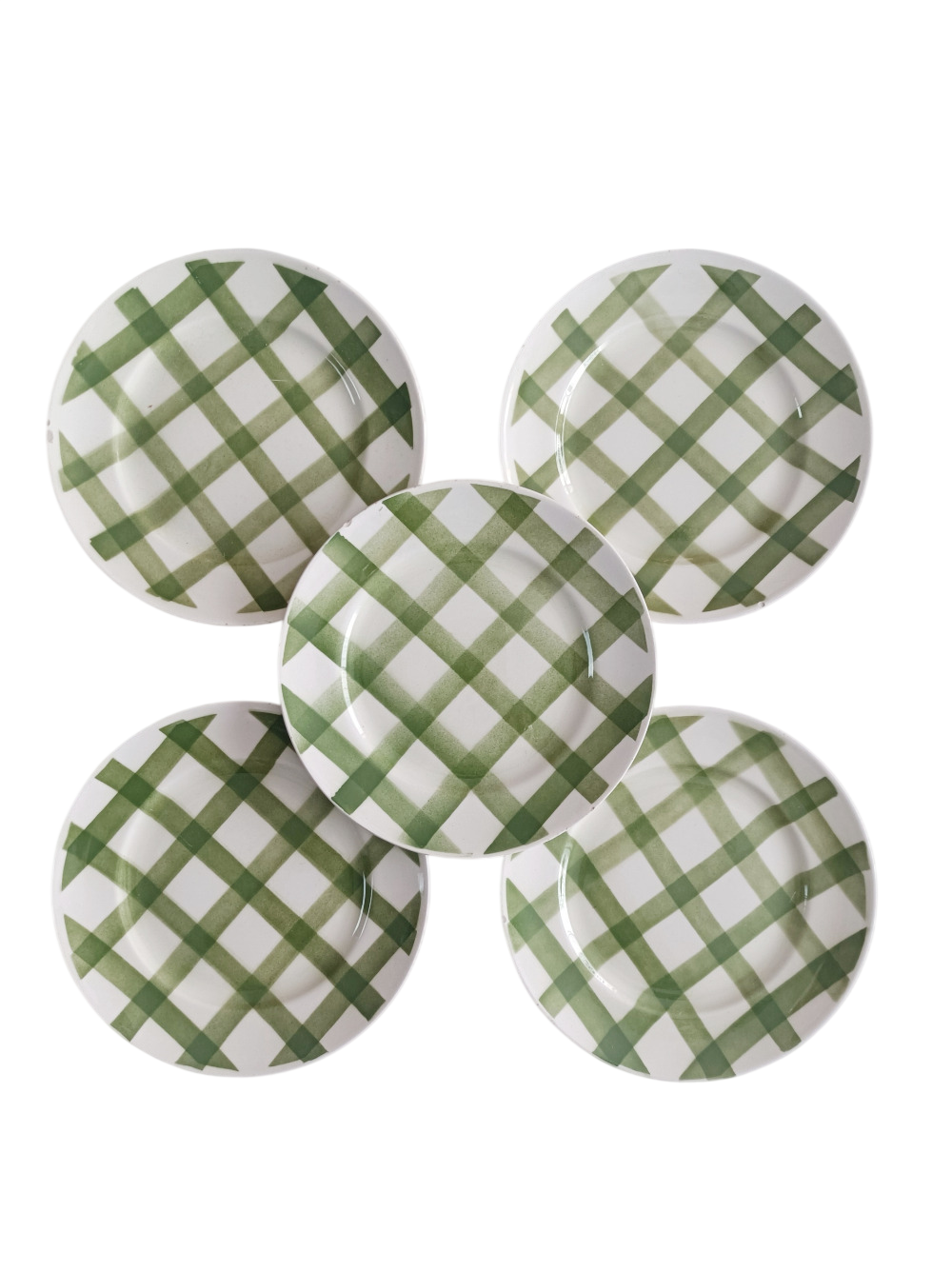 Lot de 5 assiettes à dessert Moulin des loups, Nappe