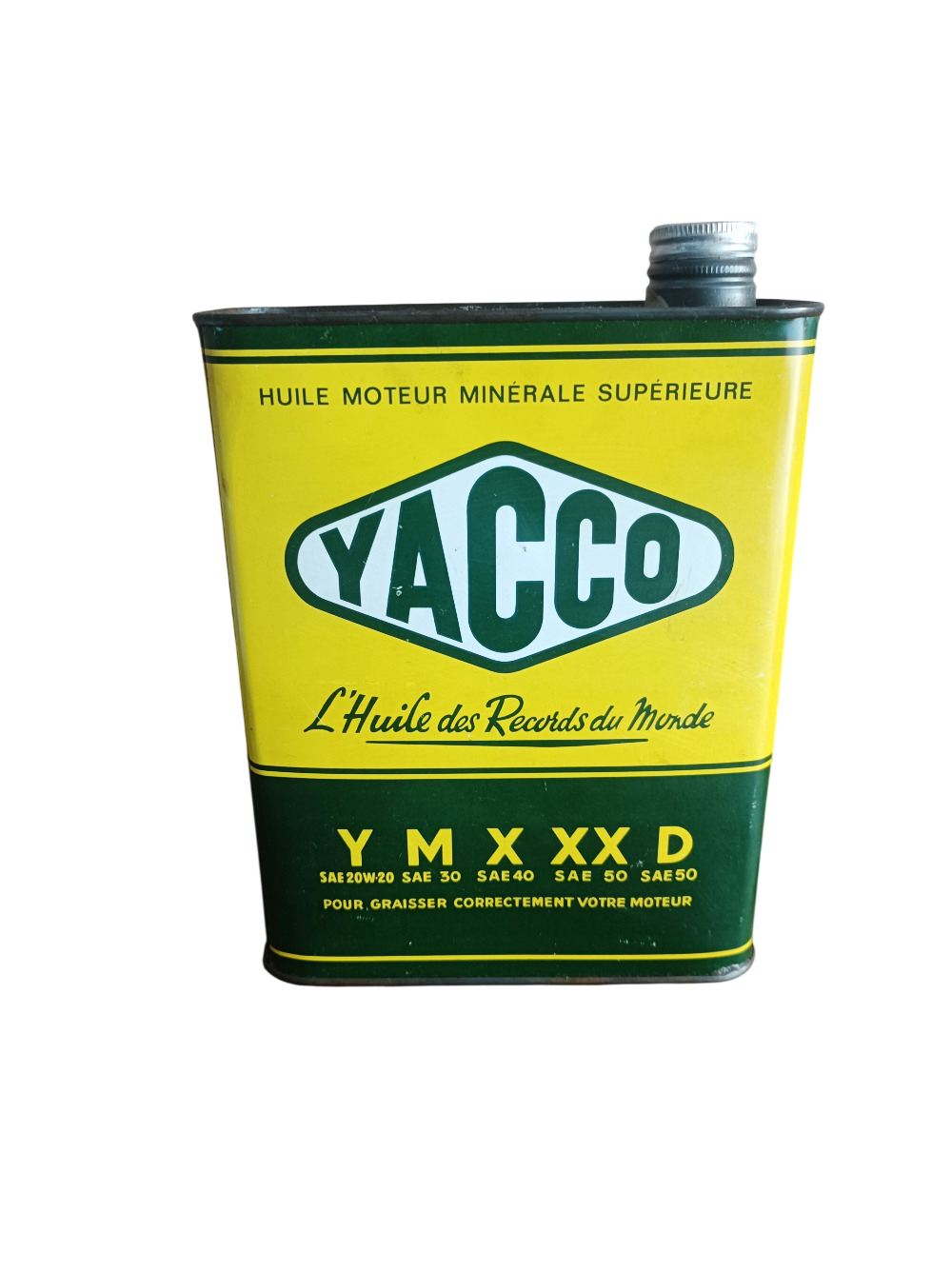 Ancien bidon d'huile Yacco