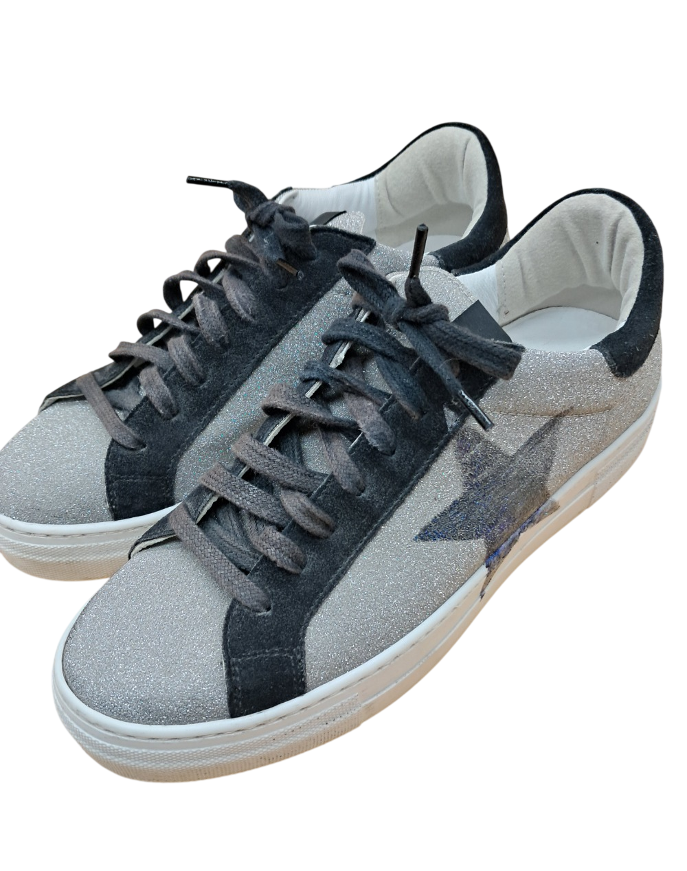 Chaussures MiRa RUBENS en suédine et brillant, pointure 39