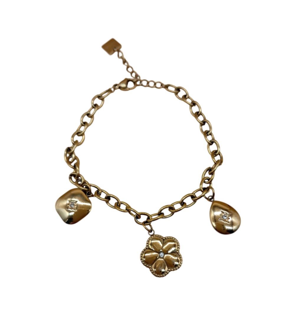 Bracelet en acier inoxydable avec breloques