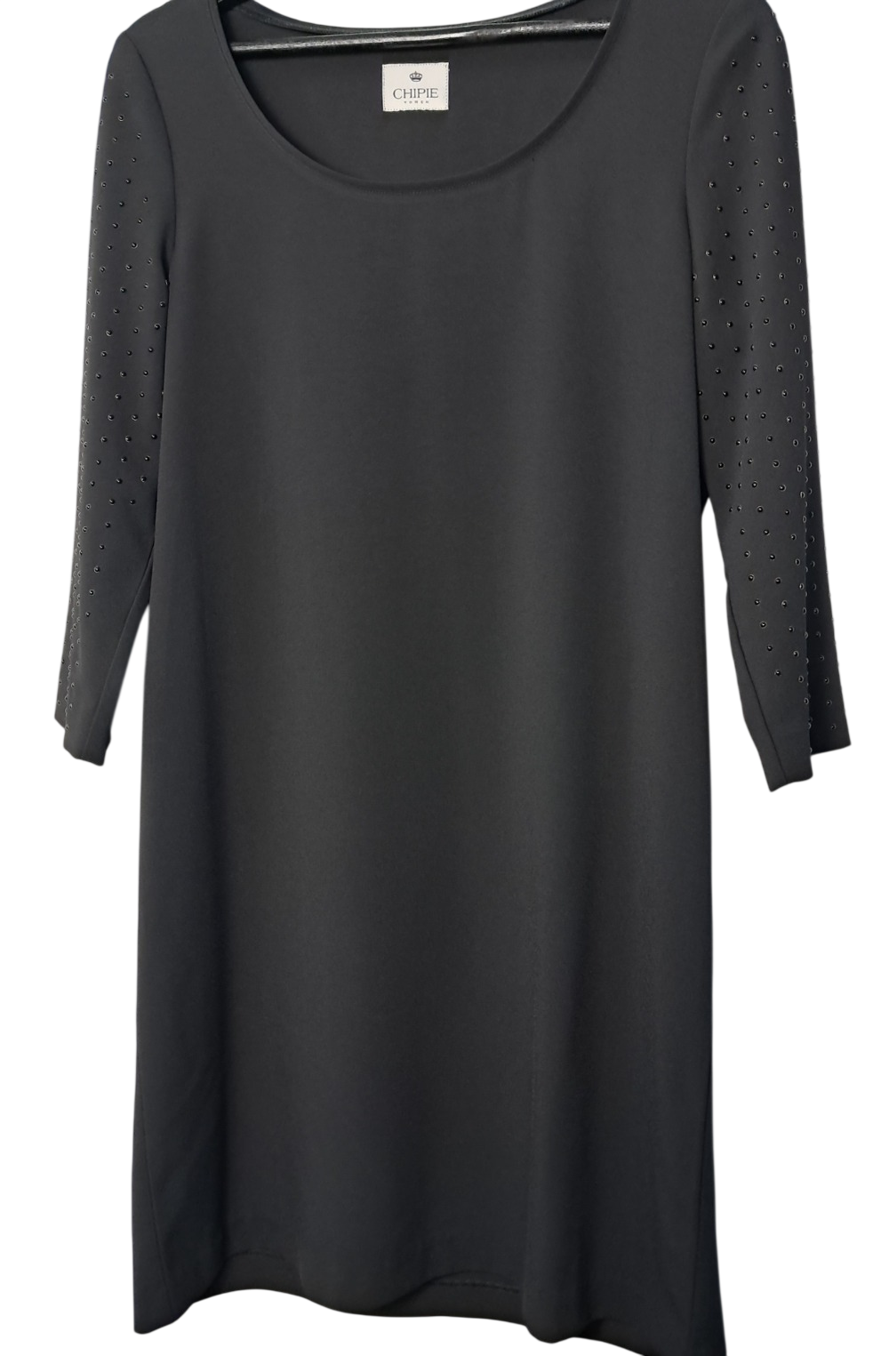 Robe noire CHIPIE avec manches scintillantes