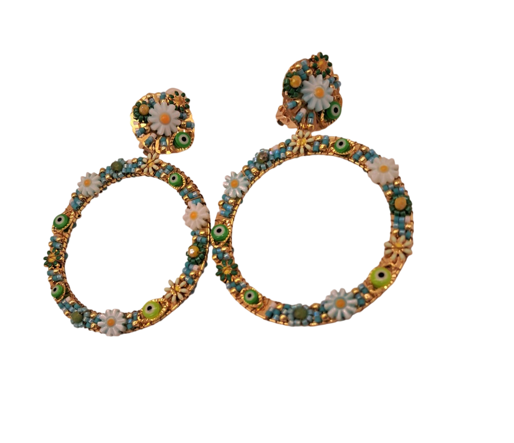 Boucles d'oreilles multicolores